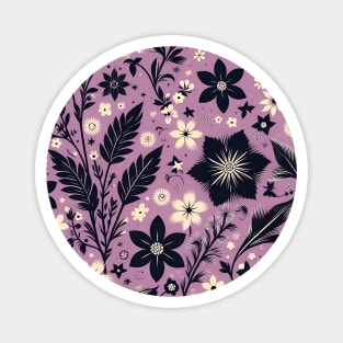 Purple Floral Magnet